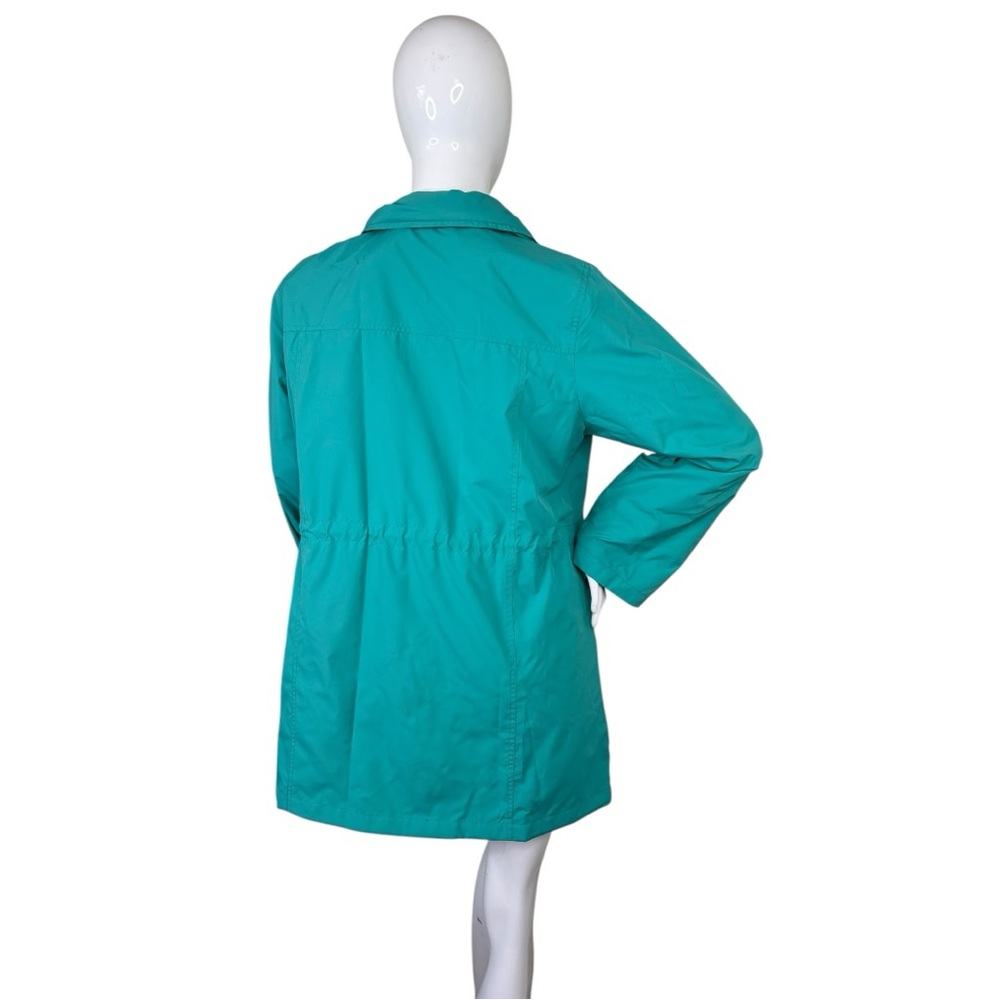 Style&Co sport teal quartz raincoat peacock sporty beautiful jacket sz 1X NWT - Picture 12 of 16
